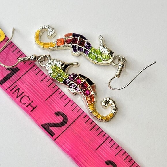 Seahorse Colourful Earrings - Picture 5 of 10